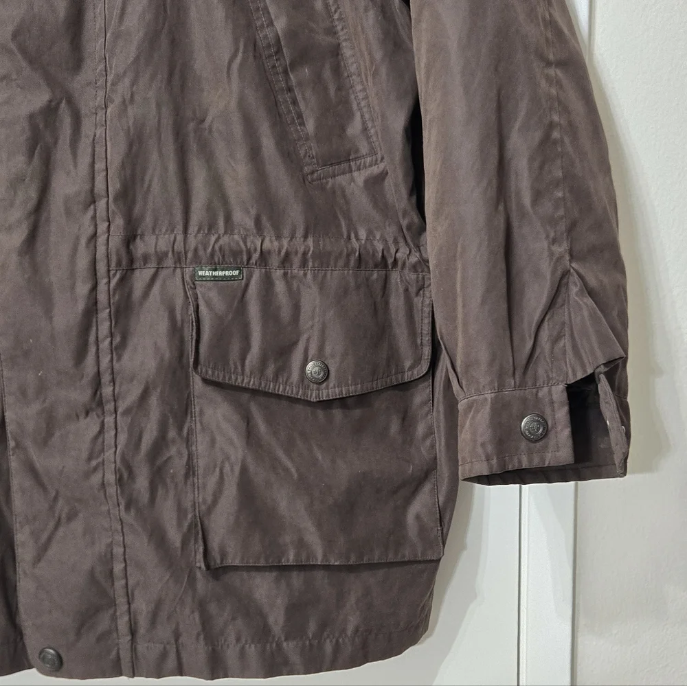 Weatherproof Faux Suede Jacket Brown XL Men’s Vintage Quilted Lining Fleece Coat - Picture 12 of 14